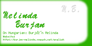 melinda burjan business card
